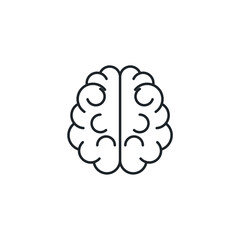 Brain icon symbol vector illustration isolated on white background