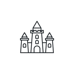 Obraz premium Castle icon symbol vector illustration isolated on white background