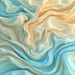 Obraz premium A flyer's background featuring gentle, flowing color strokes in light blue and light brown hues is needed, with a gradient effect