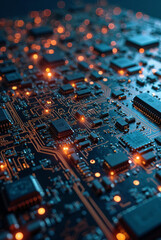 Macro shot of a circuit board 