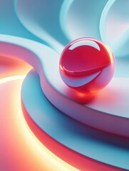 Sleek modern icon design abstract composition digital art vibrant environment close-up view
