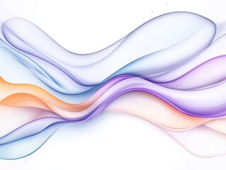 Obraz premium Abstract flowing waves in pastel colors creating a serene background effect (2)