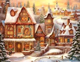 Watercolor landscape background