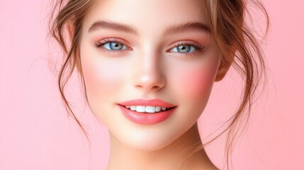Fototapeta premium Radiant, healthy skin, beautiful smile