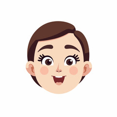 Fototapeta premium Cheerful child with a happy expression in vector art design, joyfulness