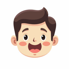 Obraz premium Playful boy smiling with a cheerful expression, happiness concept