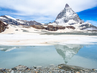 View of Matterhorn peak from Trokener Steg, Switzerland