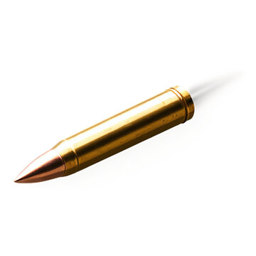 Bullet isolated on transparent background