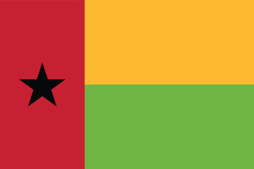 National Flag of Guinea Bissau vector image