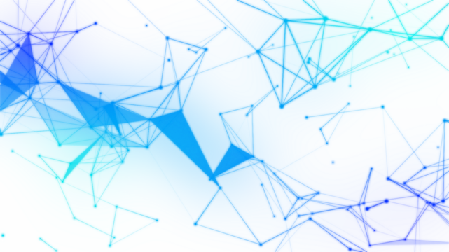 Abstract Network of Interconnected Points and Lines