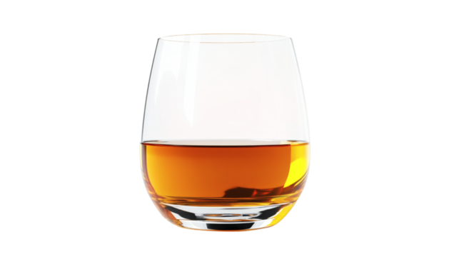 Glass with orange juice isolated on white background