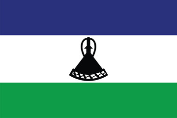 National Flag of Lesotho vector image