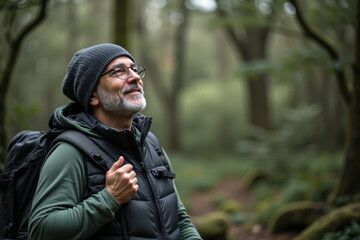 Active Senior Hiker Enjoying Outdoor Adventure &ndash; Stock Photo
