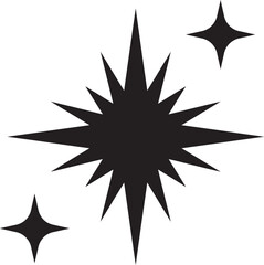 Black star, shape star, geometric star, figure, decoration, flash, decoration