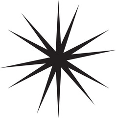 Black star, shape star, geometric star, figure, decoration, flash, decoration
