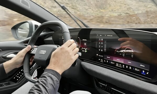 AUDI, S6, man driving car