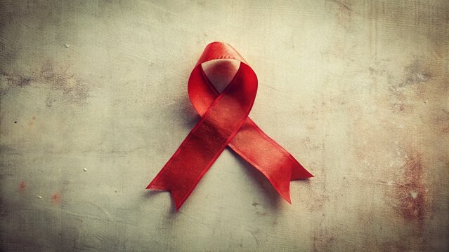 Vintage Red Ribbon World AIDS Day & HIV/AIDS Aging Awareness Month