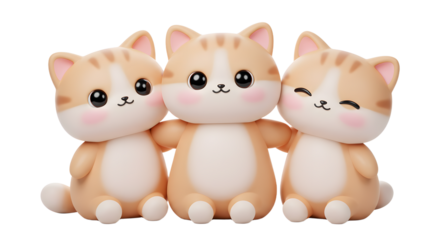 Group of Adorable Orange Kittens Cuddling