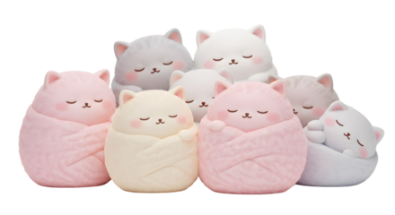 Pastel Cats in a Heartwarming Hug