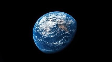 Naklejka premium Earth from space: breathtaking view of blue planet against black cosmos