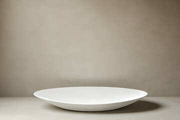 Elegant White Oval Plate - Modern Food Display