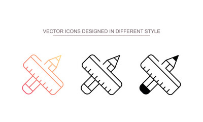 Obraz premium Study Tools icon design with white background stock illustration