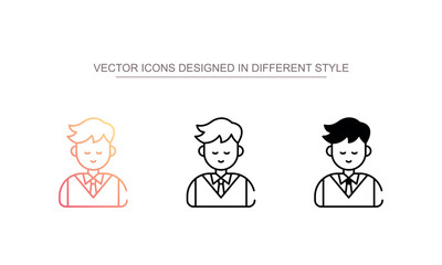 Student icon design with white background stock illustration