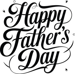 Fototapeta premium Happy father's day. Lettering. Holiday calligraphy text vector design white background