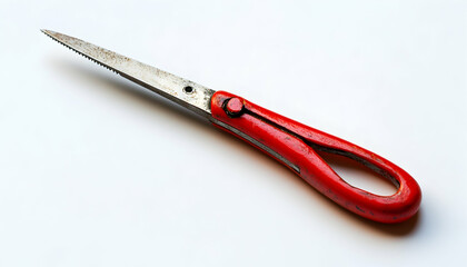 Sewing Tool: Red sewing accessory, featuring a handy blade.