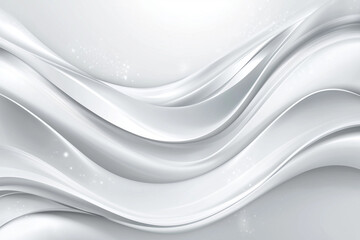 Obraz premium Smooth white fabric folds. Minimal and elegant texture for clean design compositions