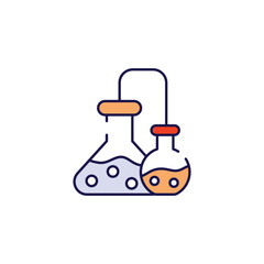 Science Lab icon design with white background stock illustration