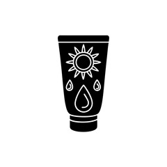 creative details Sun Lotion Bottle Icon vector illustration