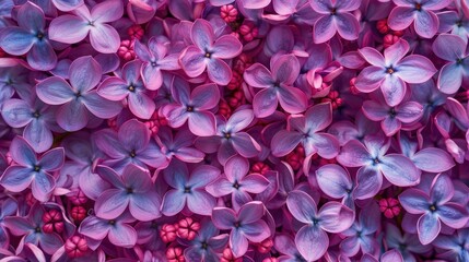 Fototapeta premium Purple Lilac Flowers - A Close-Up View