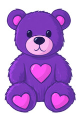 Obraz premium Ursinho de pelúcia roxo 