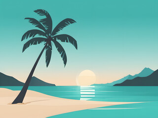 Obraz premium tropical_beach_minimal