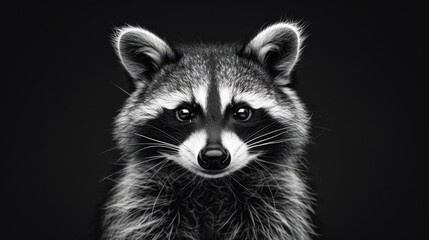 Close-up Portrait of a Raccoon