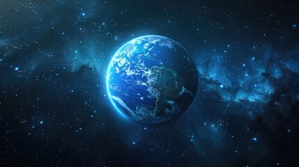 Obraz premium Earth in the Vastness of Space