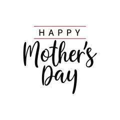 Naklejka premium Stylish Happy Mother's Day lettering design.