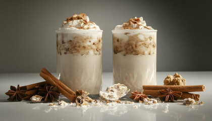 Spiced Chill: Iced Chai Latte Beverage