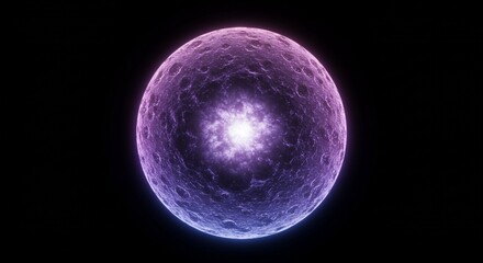 Glowing Purple Planet Cosmic Energy Orb Space Background Nebula Fantasy Sci Fi