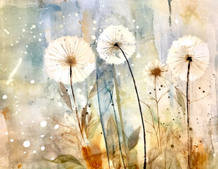 Watercolor landscape background