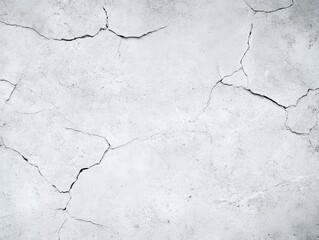 Obraz premium Cracked white concrete surface with subtle texture and natural imperfections