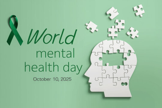 World Mental Health Day, created using Generative AI technology. 
