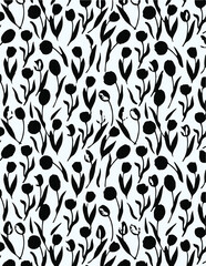 Floral abstract seamless patterns. Vector design for different surfases.