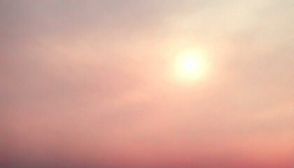 Fototapeta premium Serene Sunset with Bright Sun and Pink Clouds
