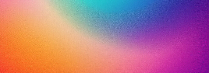 Obraz premium Vibrant abstract grainy color gradient background, glowing abstract wave, noise texture backdrop