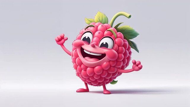 cute happy cartoon  raspberry