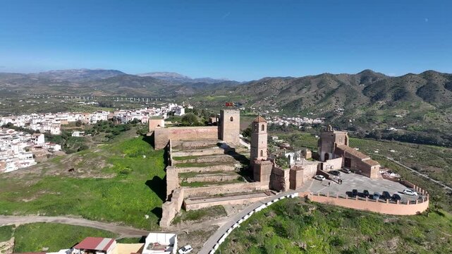 Flying Above Alora Castle, Spain: A Stunning Medieval Fortress