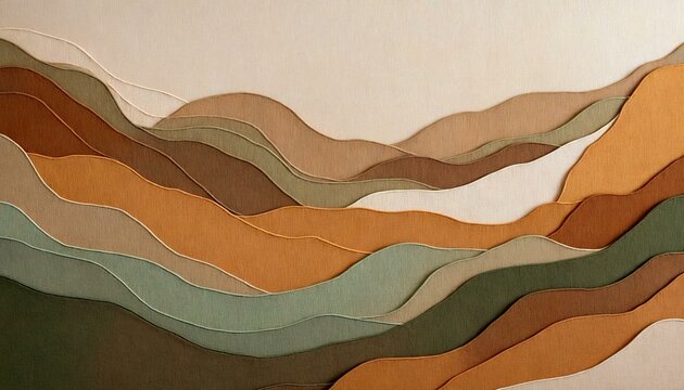 Serene Abstract Hills in Earth Tones