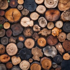 Fototapeta premium Textures of Nature: Wood Art Generative AI